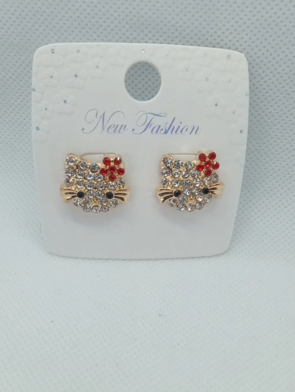 CRYSTAL KITTY EARRINGS